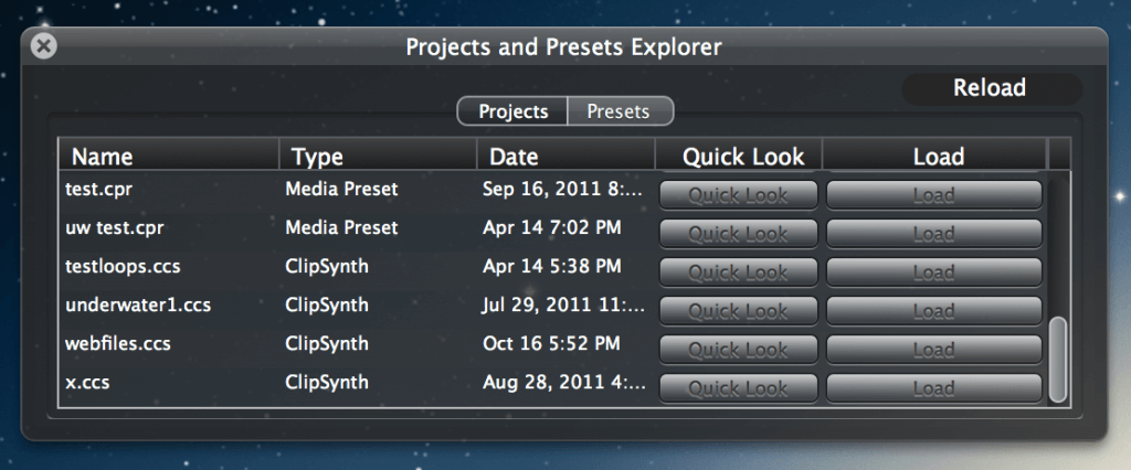 1.4.1 presets explorer