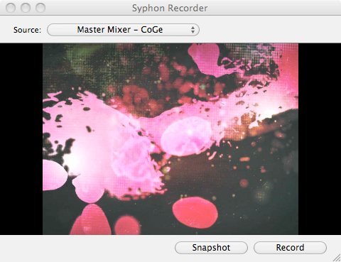 Syphon Recorder's main Window