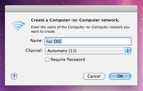Creating a network on OSX